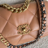 CHANEL Handbag 21K Chanel Caramel 19 Flap Small MHW -Knockoff
