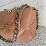 CHANEL Handbag 21K Chanel Caramel 19 Flap Small MHW -Knockoff
