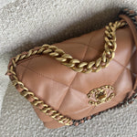 CHANEL Handbag 21K Chanel Caramel 19 Flap Small MHW -Knockoff
