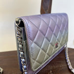 CHANEL Handbag 21K Gradient Metallic Rainbow Calfskin Quilted Wallet on Chain (WOC) -Knockoff
