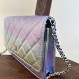 CHANEL Handbag 21K Gradient Metallic Rainbow Calfskin Quilted Wallet on Chain (WOC) -Knockoff
