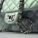 CHANEL Handbag 21K Iridescent Blue Calfskin Quilted Rectangular Mini SHW -Knockoff
