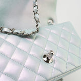 CHANEL Handbag 21K Iridescent Blue Calfskin Quilted Rectangular Mini SHW -Knockoff
