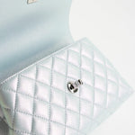 CHANEL Handbag 21K Iridescent Blue Caviar Quilted Coco Handle Small -Knockoff
