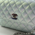 CHANEL Handbag 21K Iridescent Blue Caviar Quilted Coco Handle Small -Knockoff
