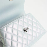 CHANEL Handbag 21K Iridescent Blue Caviar Quilted Coco Handle Small -Knockoff
