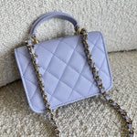 CHANEL Handbag 21K Lavender Lambskin Quilted Micro Coin Purse with Chain LGHW -Knockoff
