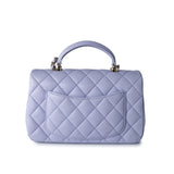 CHANEL Handbag 21k Lavender/ Light Purple Lambskin Quilted Mini Top Handle Light Gold Hardware -Knockoff
