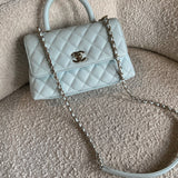 CHANEL Handbag 21K Light Blue Caviar Quilted Coco Handle Small LGHW -Knockoff
