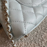 CHANEL Handbag 21K Light Blue Caviar Quilted Coco Handle Small LGHW -Knockoff
