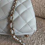 CHANEL Handbag 21K Light Blue Caviar Quilted Coco Handle Small LGHW -Knockoff
