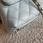 CHANEL Handbag 21K Light Blue Caviar Quilted Coco Handle Small LGHW -Knockoff
