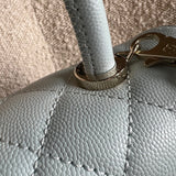 CHANEL Handbag 21K Light Blue Caviar Quilted Coco Handle Small LGHW -Knockoff
