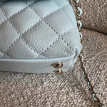 CHANEL Handbag 21K Light Blue Caviar Quilted Coco Handle Small LGHW -Knockoff
