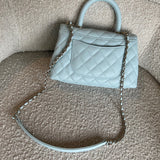 CHANEL Handbag 21K Light Blue Caviar Quilted Coco Handle Small LGHW -Knockoff
