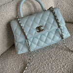 CHANEL Handbag 21K Light Blue Caviar Quilted Coco Handle Small LGHW -Knockoff
