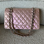 CHANEL Handbag 21K Medium Pink Iridescent Lambskin Quilted Classic Flap SHW -Knockoff
