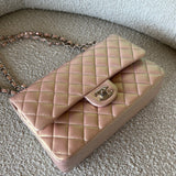 CHANEL Handbag 21K Medium Pink Iridescent Lambskin Quilted Classic Flap SHW -Knockoff
