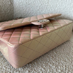 CHANEL Handbag 21K Medium Pink Iridescent Lambskin Quilted Classic Flap SHW -Knockoff
