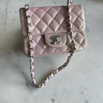 CHANEL Handbag 21K Mini Pink Iridescent Square Lambskin Quilted Classic Flap SHW -Knockoff
