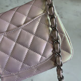 CHANEL Handbag 21K Mini Pink Iridescent Square Lambskin Quilted Classic Flap SHW -Knockoff
