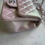 CHANEL Handbag 21K Mini Pink Iridescent Square Lambskin Quilted Classic Flap SHW -Knockoff
