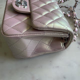 CHANEL Handbag 21K Mini Pink Iridescent Square Lambskin Quilted Classic Flap SHW -Knockoff
