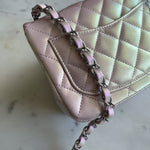 CHANEL Handbag 21K Mini Pink Iridescent Square Lambskin Quilted Classic Flap SHW -Knockoff
