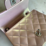 CHANEL Handbag 21K Mini Pink Iridescent Square Lambskin Quilted Classic Flap SHW -Knockoff
