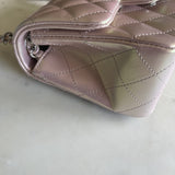 CHANEL Handbag 21K Mini Pink Iridescent Square Lambskin Quilted Classic Flap SHW -Knockoff
