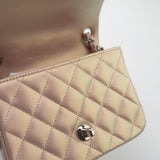 CHANEL Handbag 21K Mini Pink Iridescent Square Lambskin Quilted Classic Flap SHW -Knockoff
