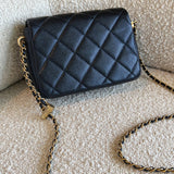 CHANEL Handbag 21K My Perfect Bag Iridescent Black Caviar Quilted AGHW -Knockoff
