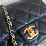 CHANEL Handbag 21K My Perfect Bag Iridescent Black Caviar Quilted AGHW -Knockoff
