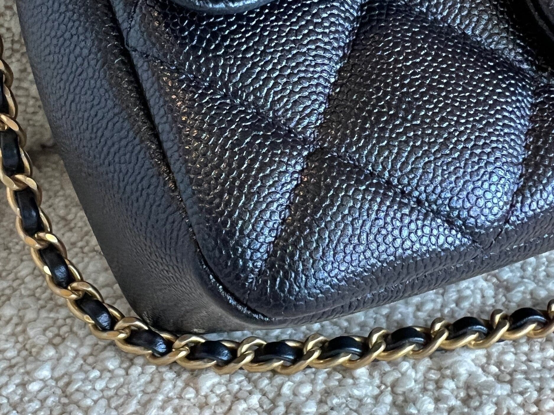 CHANEL Handbag 21K My Perfect Bag Iridescent Black Caviar Quilted AGHW -Knockoff
