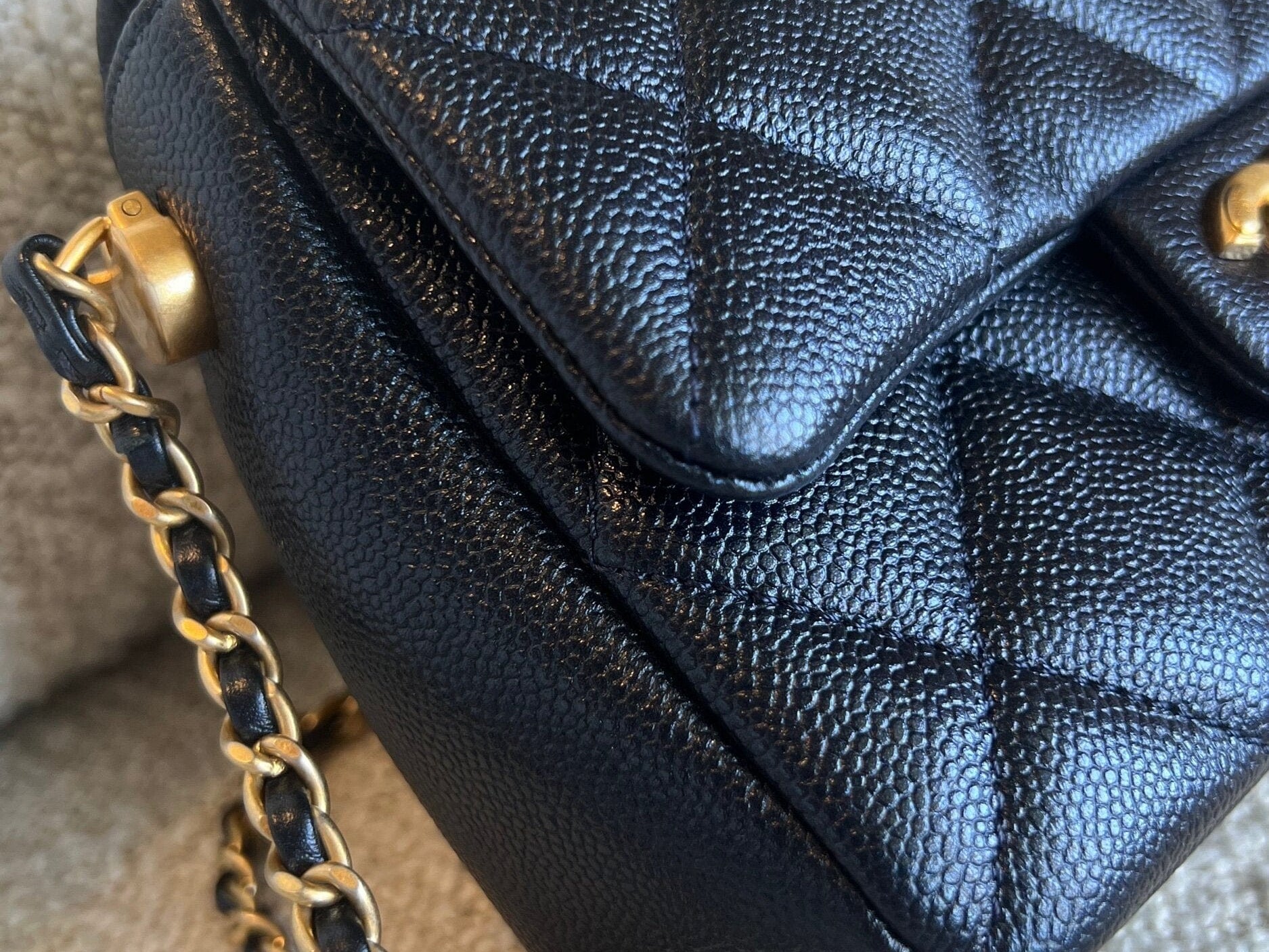 CHANEL Handbag 21K My Perfect Bag Iridescent Black Caviar Quilted AGHW -Knockoff
