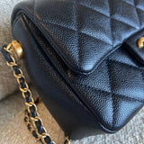 CHANEL Handbag 21K My Perfect Bag Iridescent Black Caviar Quilted AGHW -Knockoff
