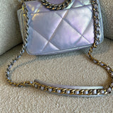 CHANEL Handbag 21K Purple/Blue Iridescent 19 Flap Small MHW -Knockoff
