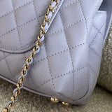 CHANEL Handbag 21K Quilted Coco Handle Lilac Caviar Small LGHW -Knockoff
