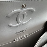 CHANEL Handbag 21K Silver Metallic Caviar Quilted Medium Classic Flap SHW -Knockoff
