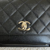 CHANEL Handbag 21P Black Caviar Quilted Medium Business Affinity LGHW -Knockoff
