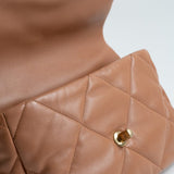 CHANEL Handbag 21P Caramel Lambskin Quilted 19 Flap Large Mixed Hardware -Knockoff
