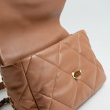 CHANEL Handbag 21P Caramel Lambskin Quilted 19 Flap Large Mixed Hardware -Knockoff
