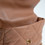 CHANEL Handbag 21P Caramel Lambskin Quilted 19 Flap Large Mixed Hardware -Knockoff
