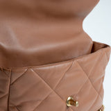 CHANEL Handbag 21P Caramel Lambskin Quilted 19 Flap Large Mixed Hardware -Knockoff
