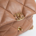 CHANEL Handbag 21P Caramel Lambskin Quilted 19 Flap Large Mixed Hardware -Knockoff
