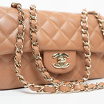 CHANEL Handbag 21P Caramel Lambskin Quilted Mini Rectangular Single Flap LGHW -Knockoff
