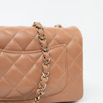 CHANEL Handbag 21P Caramel Lambskin Quilted Mini Rectangular Single Flap LGHW -Knockoff
