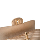 CHANEL Handbag 21P Gold Grained Lambskin Mini Rectangular Flap Light Gold Hardware -Knockoff
