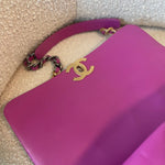 CHANEL Handbag 21P Magenta Lambskin Quilted 19 Flap Large Mixed Hardware -Knockoff
