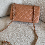 CHANEL Handbag 21P Mini Rectangular Caramel Lambskin Quilted Flap LGHW -Knockoff
